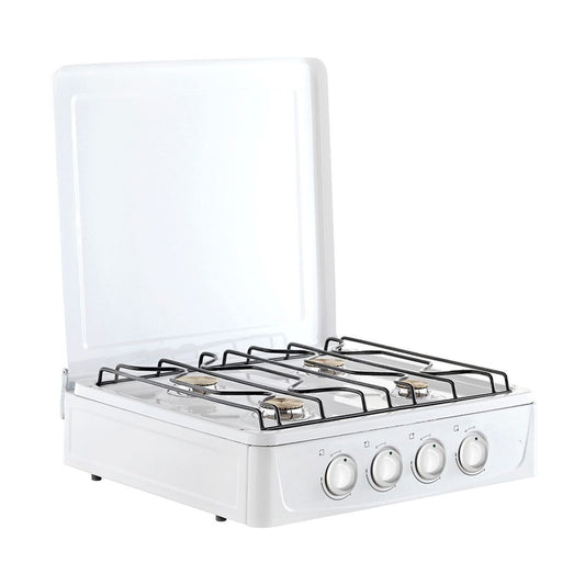 Tekno Aid White Gas Cooker 4 Burners - 54cm
